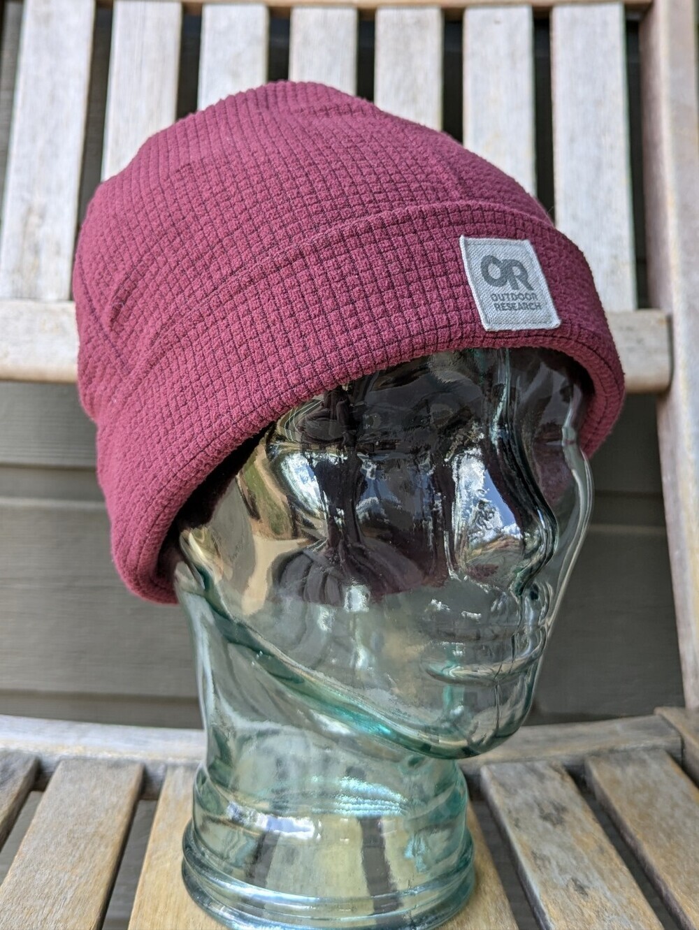 Outdoor Research Trail Mix Beanie Grid Fleece Burgundy Red L/XL